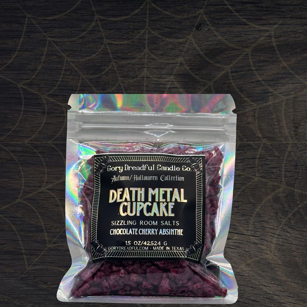Death Metal Cupcake Sizzling Room Salt Crystals Chocolate Cherry Absinthe - Mini